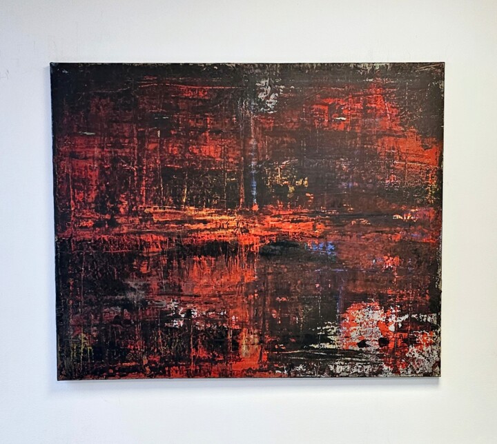 Painting titled "Frénésie" by Stéphane Droit, Original Artwork, Acrylic Mounted on Wood Stretcher frame