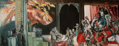 Pittura intitolato "The Aquatic Theatre…" da Steph Goodger, Opera d'arte originale