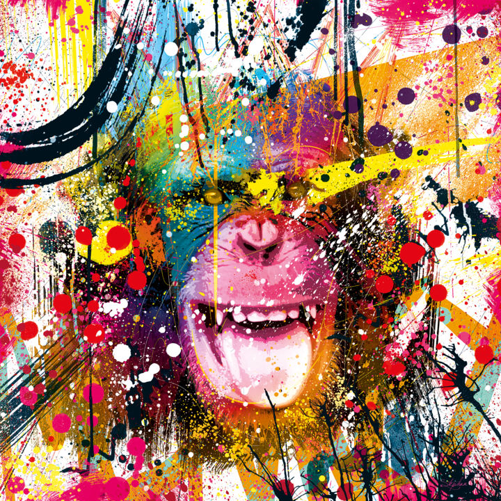 Arts numériques intitulée "Bubbles" par Stéphan Art (Stéphan Art), Œuvre d'art originale, Peinture numérique Monté sur Alumi…
