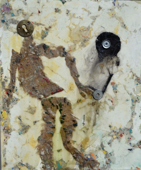 Peinture intitulée "Homme de pierre et…" par Stéphane Blécon, Œuvre d'art originale, Huile