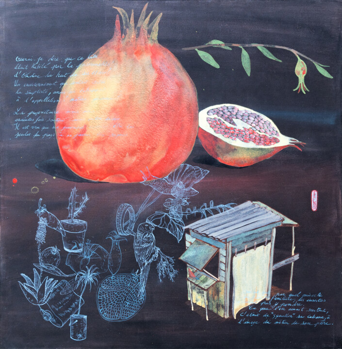 Peinture intitulée "Le comptoir aux gre…" par Stéphane Foucaud, Œuvre d'art originale, Acrylique Monté sur Châssis en bois