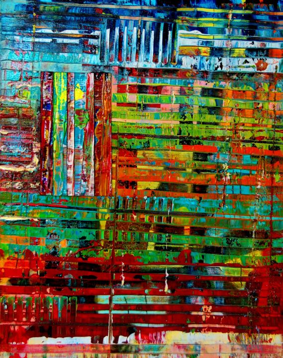 Painting titled "Favelas" by Stephane Jouet, Original Artwork, Acrylic