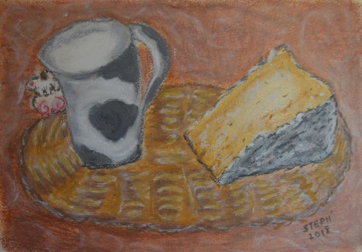 Peinture intitulée "Tomme de pie noire" par Steph', Œuvre d'art originale, Pastel