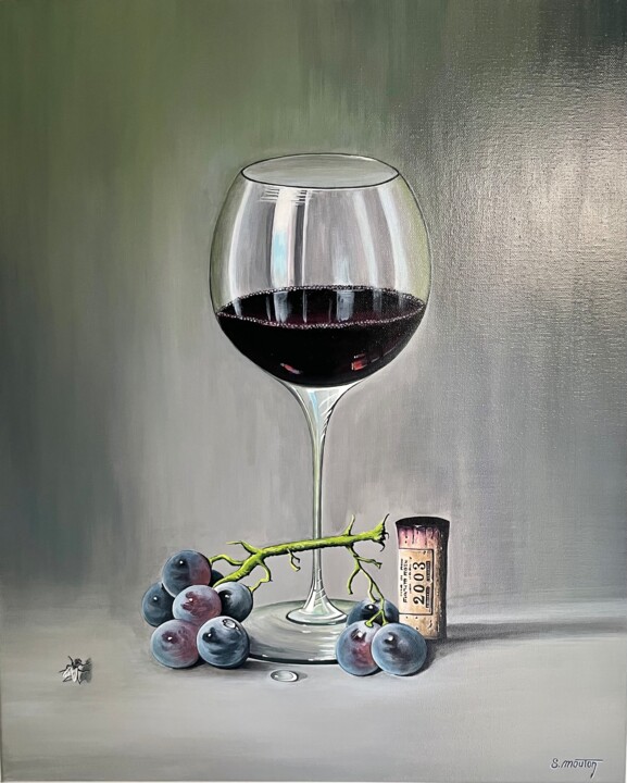 Peinture sur verre - dessin - verres à vin - vin - Dessin - Image