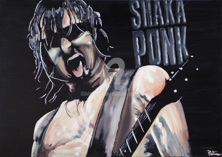 Painting titled "Shaka Ponk.jpg" by Stephane Paturel, Original Artwork, Oil