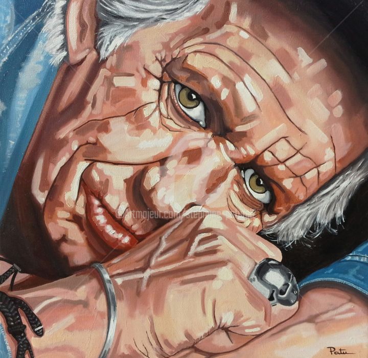 Malarstwo zatytułowany „Keith Richards 3.jpg” autorstwa Stephane Paturel, Oryginalna praca, Olej