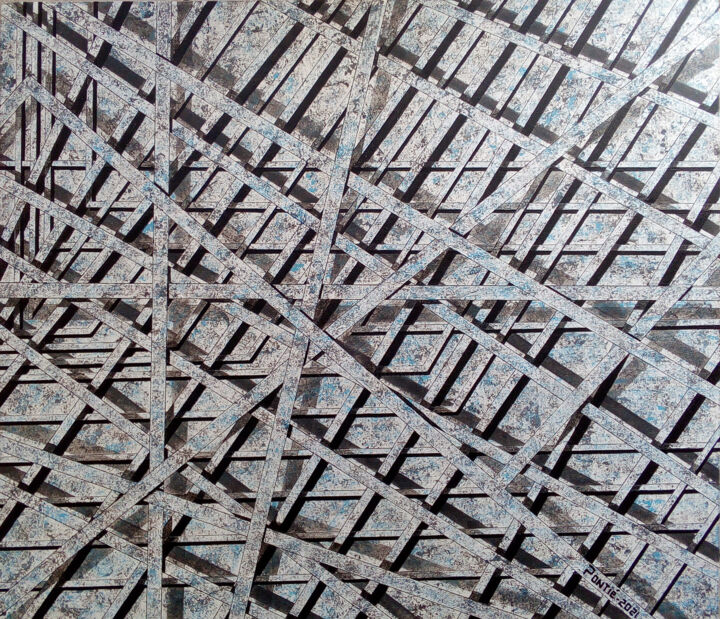 Peinture intitulée "N° 06 Caméléon B (…" par Pontié Stéphane, Œuvre d'art originale, Acrylique Monté sur Panneau de bois