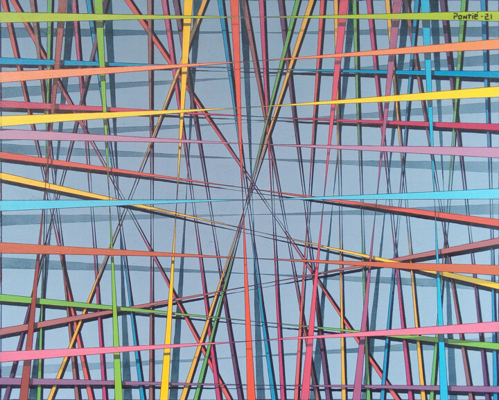 Peinture intitulée "L'incroyable pouvoi…" par Pontié Stéphane, Œuvre d'art originale, Acrylique Monté sur Panneau de bois