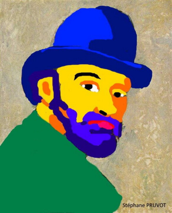Digital Arts titled "Cézanne" by Stephane Pruvot, Original Artwork, Digital Painting