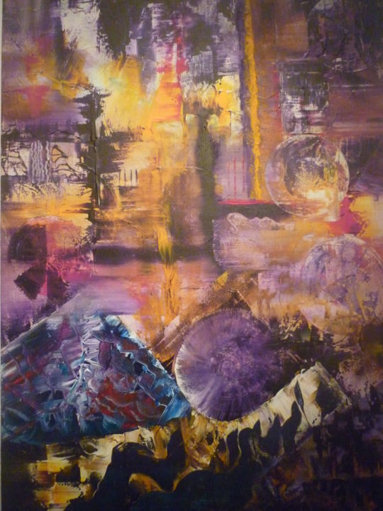 Peinture intitulée "Eruptions volcaniqu…" par Stéphane Quertinmont, Œuvre d'art originale, Acrylique
