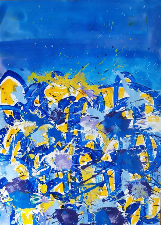 Peinture intitulée "série noname n°222…" par Stephane Rime, Œuvre d'art originale, Acrylique