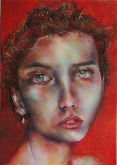 Картина под названием "Judith" - Stephane Texereau, Подлинное произведение искусства, Масло Установлен на Деревянная рама дл…