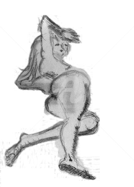 Drawing titled "femme 03" by Steph, Original Artwork