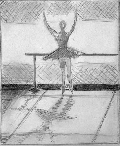 Drawing titled "Danseuse 3" by Steph, Original Artwork, Other