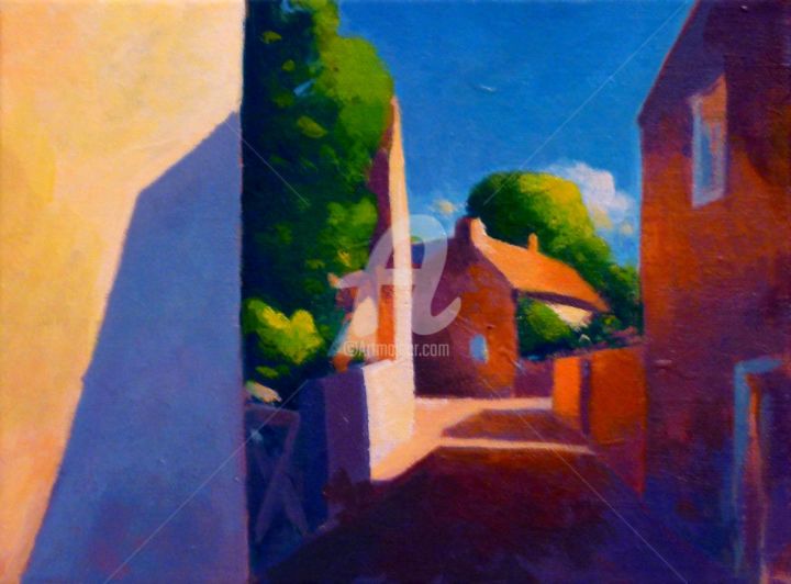 Peinture intitulée "Rue du 14 Nivôse au…" par Stéphane Le Lay, Œuvre d'art originale, Acrylique