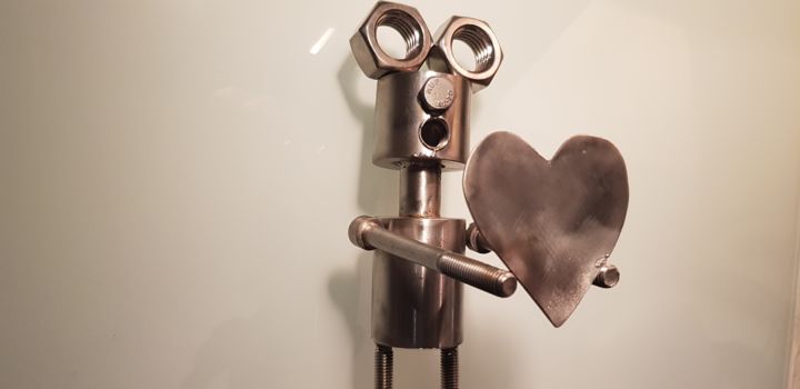 "French love" başlıklı Heykel Stephane Lelu tarafından, Orijinal sanat, Metaller