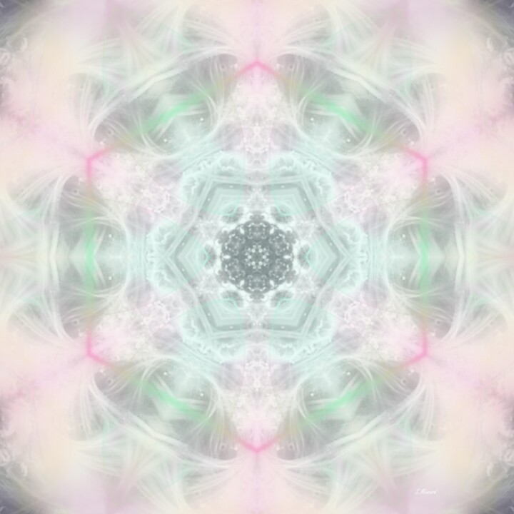 Digital Arts titled "Mandala 1409" by Stéphanie Menard, Original Artwork, Digital Painting