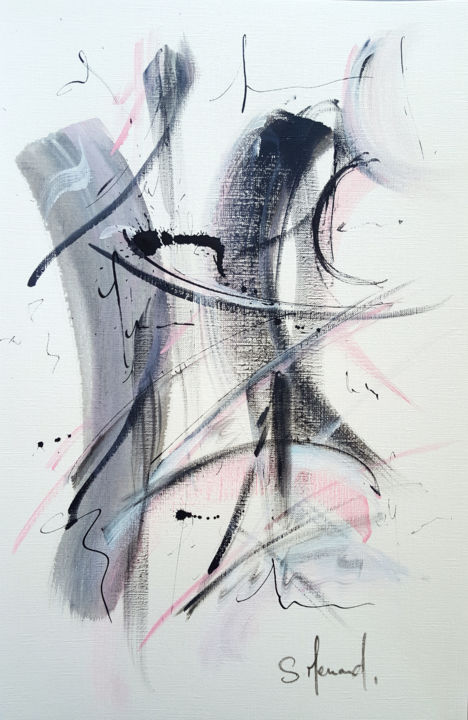Картина под названием "KanChaï 4" - Stéphanie Menard, Подлинное произведение искусства, Акрил