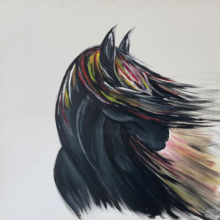 Peinture intitulée ""Lope"" par Stephanie El Gemayel, Œuvre d'art originale, Acrylique Monté sur Châssis en bois