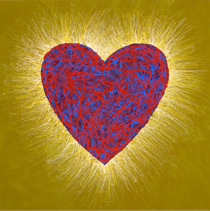 「"Heart No. 1"」というタイトルの絵画 Stephen Mauldinによって, オリジナルのアートワーク, アクリル