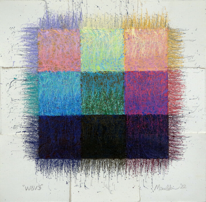 Malerei mit dem Titel ""WōV3"" von Stephen Mauldin, Original-Kunstwerk, Acryl