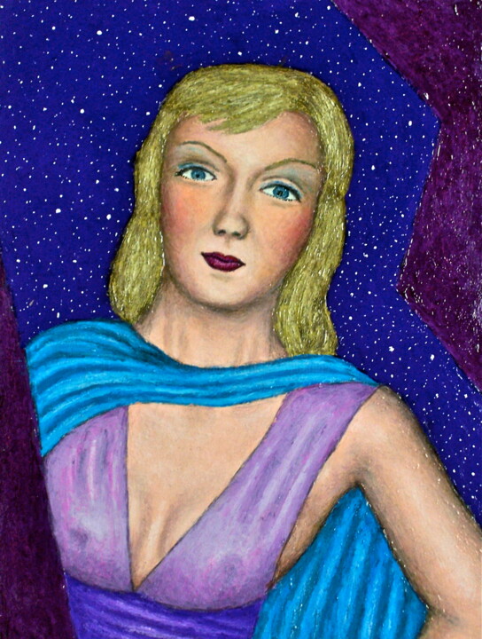 Malerei mit dem Titel "Rosanna" von Stephen Warde Anderson, Original-Kunstwerk, Acryl