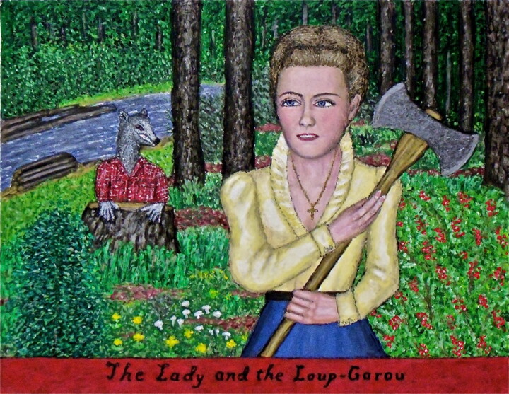 Schilderij getiteld "The Lady and the Lo…" door Stephen Warde Anderson, Origineel Kunstwerk, Acryl Gemonteerd op Andere stij…