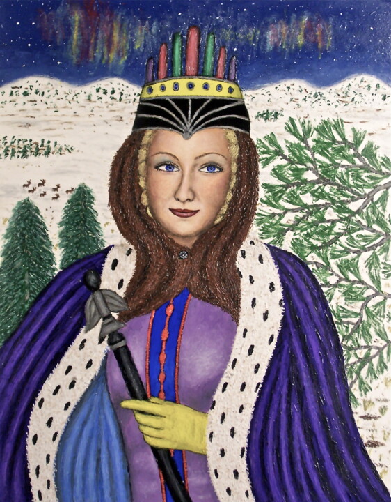 Malerei mit dem Titel "Queen of the North" von Stephen Warde Anderson, Original-Kunstwerk, Acryl