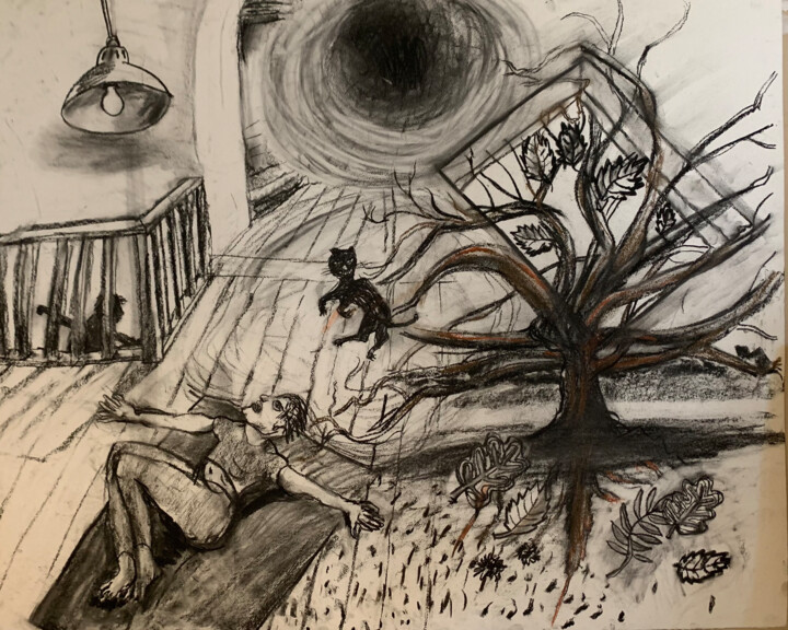 Рисунок под названием "No. 3" - Stephen West, Подлинное произведение искусства, Древесный уголь