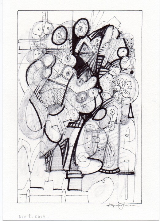 Drawing titled "Untitled No.2" by Stephen Lucas, Original Artwork, Ink
