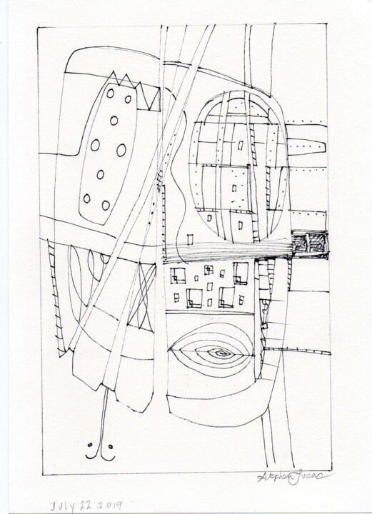 Drawing titled "Untitled No.5" by Stephen Lucas, Original Artwork, Ink