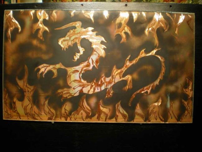 Incisioni, stampe intitolato "Dragons in the mist" da Stephen Summerlin, Opera d'arte originale