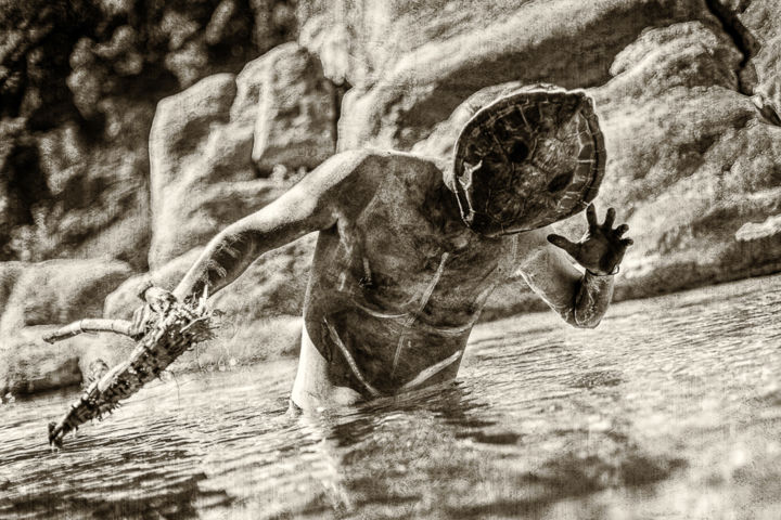 Fotografia intitolato "L'oracle des cascad…" da Steve Drevet, Opera d'arte originale, Fotografia digitale