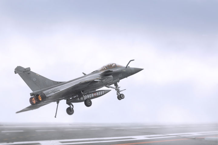Photography titled "French Navy Rafale" by Steve Laurens, Original Artwork, Digital Photography