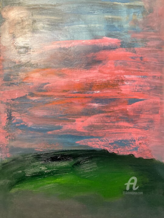 "Red Sky at Night" başlıklı Tablo Steve Phillips tarafından, Orijinal sanat, Petrol