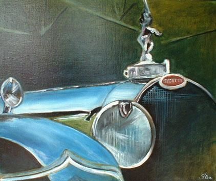 Painting titled "bugatti" by Quesnel Steve, Original Artwork
