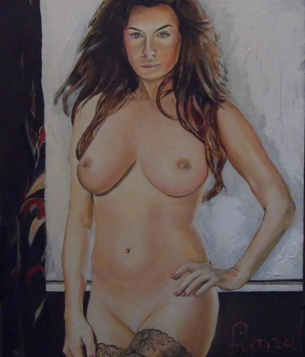 Pintura titulada "Nude by Window" por Stephen Rashley, Obra de arte original, Oleo