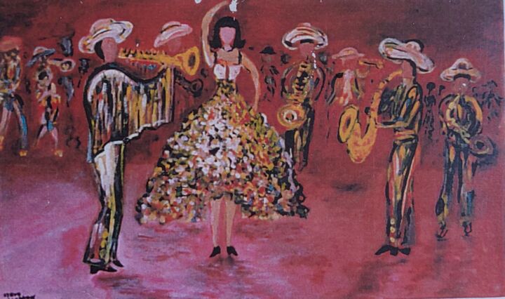 Peinture intitulée "Les danseurs" par Steve Soobben, Œuvre d'art originale, Huile