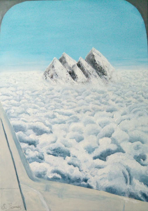 Painting titled "Altitude" by Sandra Thomas, Original Artwork, Acrylic