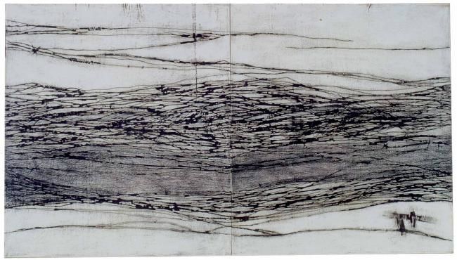 Pittura intitolato "Senza titolo" da Stigma, Opera d'arte originale, Olio