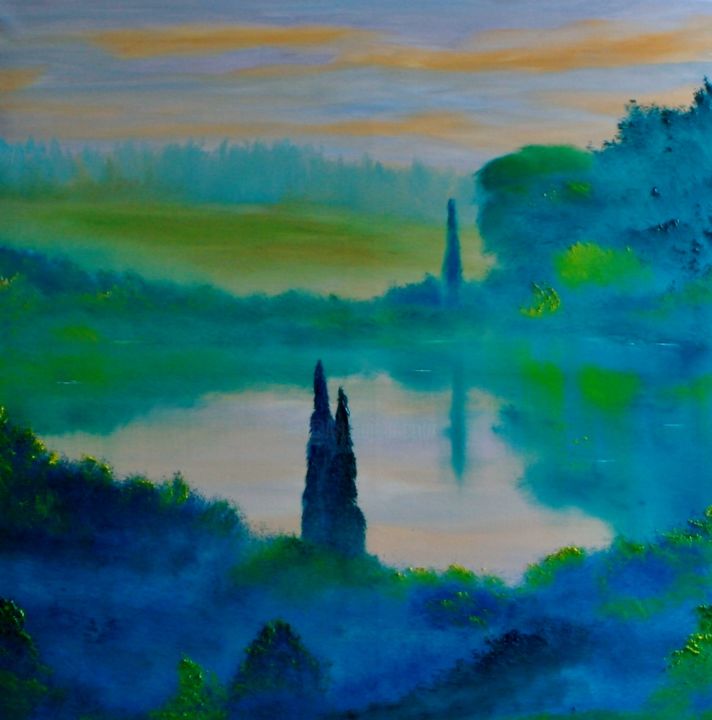 Painting titled "Over the Hills" by David Snider, Original Artwork