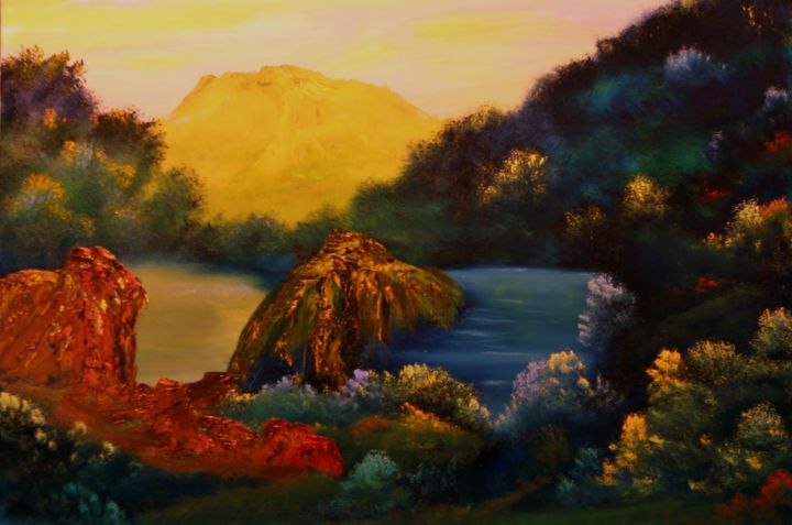 Malerei mit dem Titel "Aroostook County" von David Snider, Original-Kunstwerk, Öl
