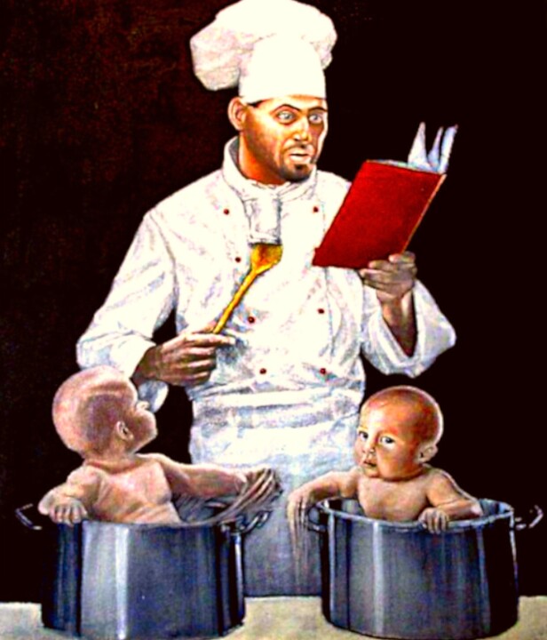 Painting titled "CRISPR - Baby nach…" by Stormy Legrand Brinson (LUZID), Original Artwork, Oil