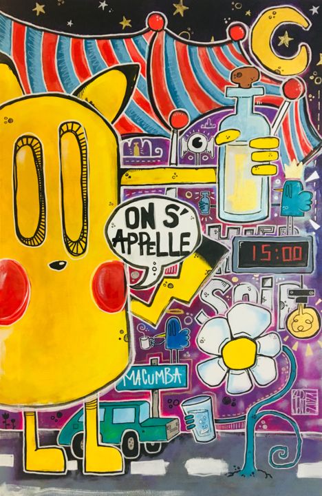 Peinture intitulée "Désolé pour hier so…" par Yohan Storti, Œuvre d'art originale, Acrylique Monté sur artwork_cat.