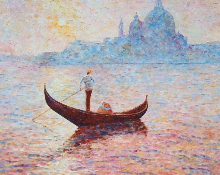 Pittura intitolato "Venice" da Anastasiia Dukic, Opera d'arte originale, Olio