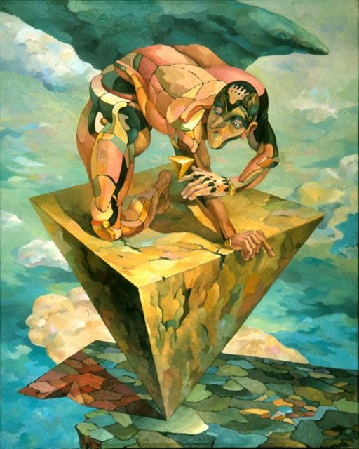 Peinture intitulée "Balance  ("Равновес…" par Alexander Stotsky, Œuvre d'art originale, Huile