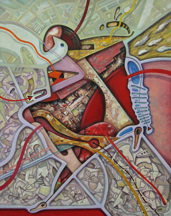 Peinture intitulée "Dragonfly , 80x100c…" par Alexander Stotsky, Œuvre d'art originale, Huile