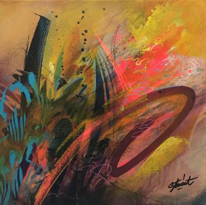 Peinture intitulée "MOVE" par Strait Faya, Œuvre d'art originale, Acrylique