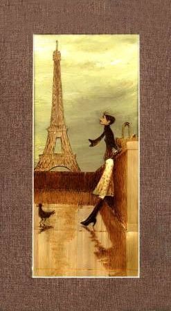 Peinture intitulée "Париж" par Atabek Iuldashev, Œuvre d'art originale, Autre