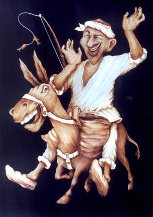 Peinture intitulée "Tricks of Nasreddin…" par Atabek Iuldashev, Œuvre d'art originale, Autre